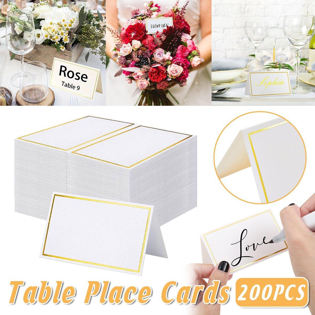 200 Pcs Gold Border Table Place Cards for Events – Product View 13