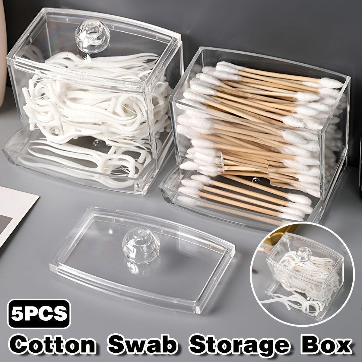 5 Pcs Acrylic Cotton Swab Storage Containers – Product View 14