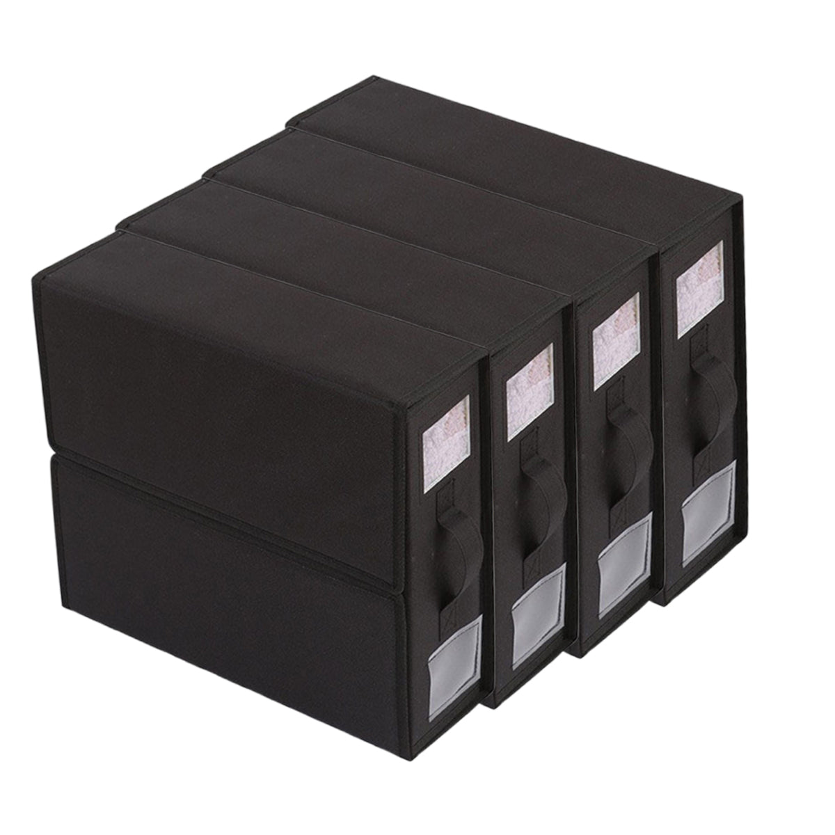 4 Pcs Collapsible Fabric Storage Boxes with Handles