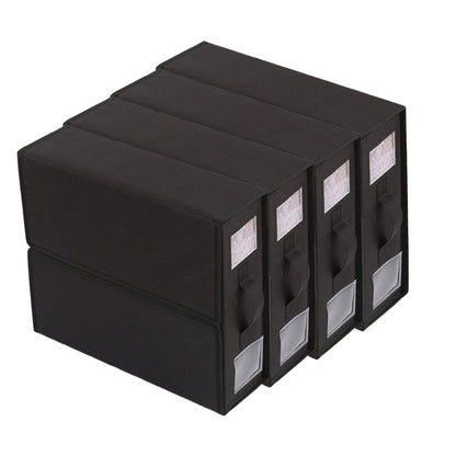 4 Pcs Collapsible Fabric Storage Boxes with Handles