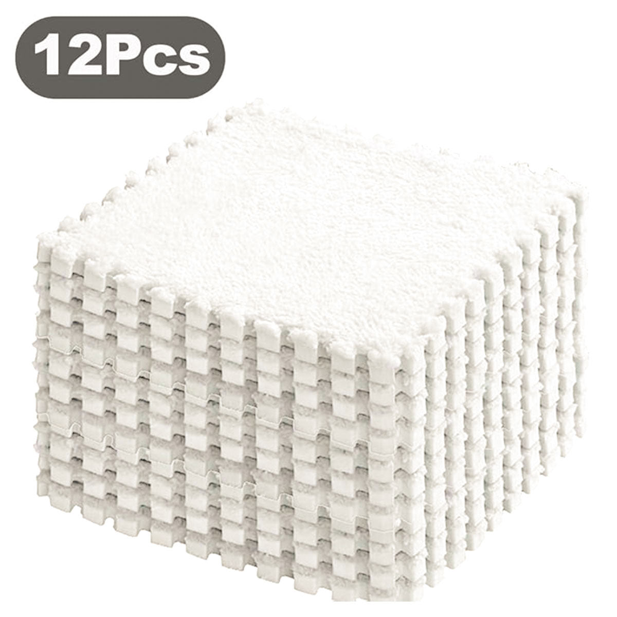 Square Carpet Set 12PCS Interlocking Foam Mats Soft Floor Pad