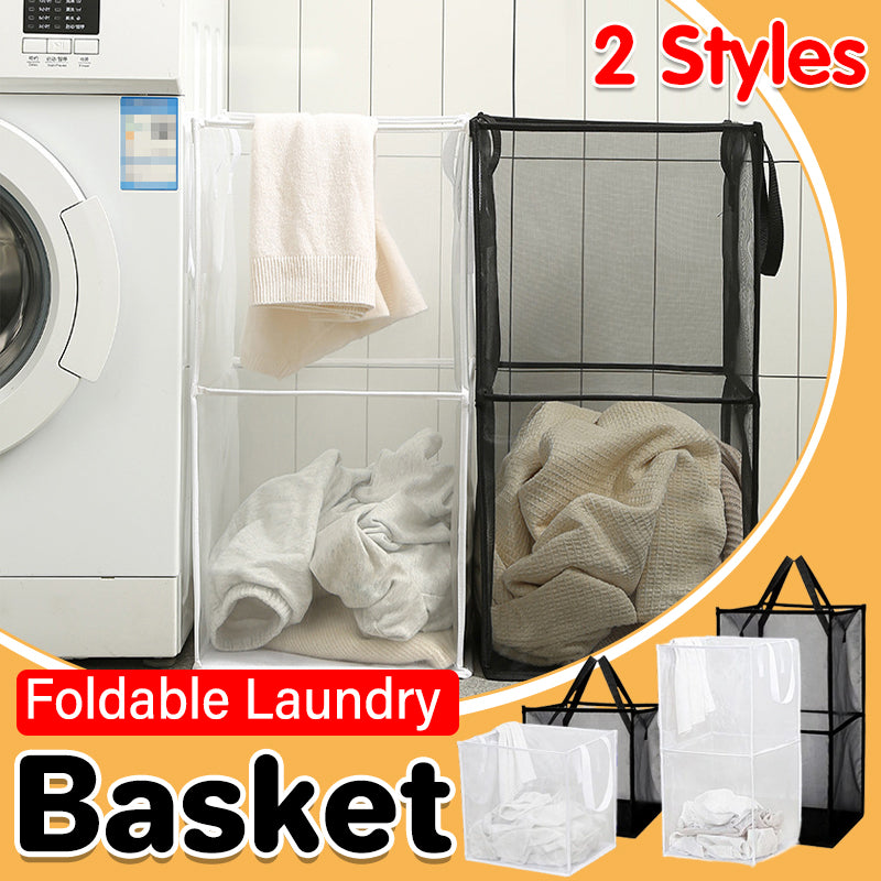 Foldable Mesh Laundry Hamper Basket for Home and Travel