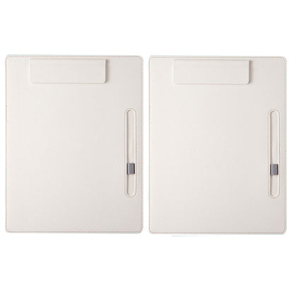 2 Pcs Leather Clipboard Conference File Holder for Hotel Menu