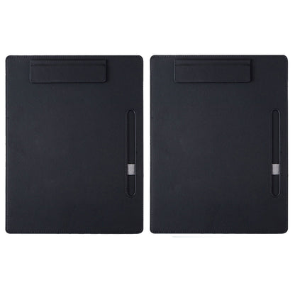 2 Pcs Leather Clipboard Conference File Holder for Hotel Menu