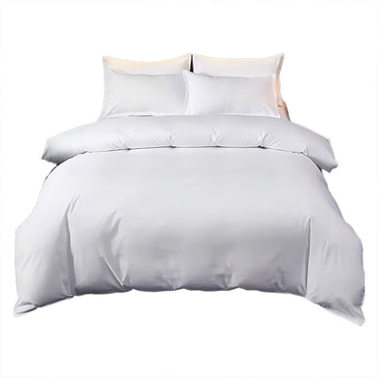 Hotel Quality White Duvet Cover Soft Fabric Bedding Set