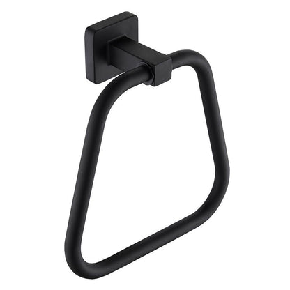 Towel Ring Rectangular Towel Rack Wall Mount Towel Hanging Ring for Bathroom