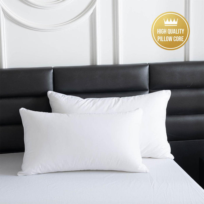 White Cotton Hotel Pillow Inserts – Pair