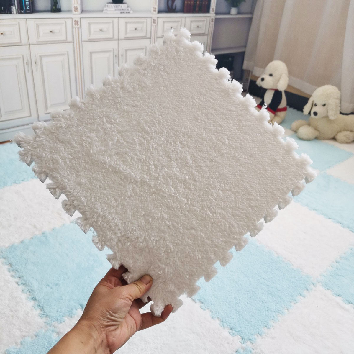 Square Carpet Set 12PCS Interlocking Foam Mats Soft Floor Pad