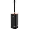 Silicone Toilet Brush with Wall Mount Holder — Black