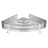 Steel Corner Shower Shelf with Open Grid — Single layer