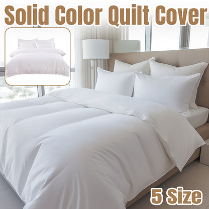 Hotel Quality White Duvet Cover Soft Fabric Bedding Set