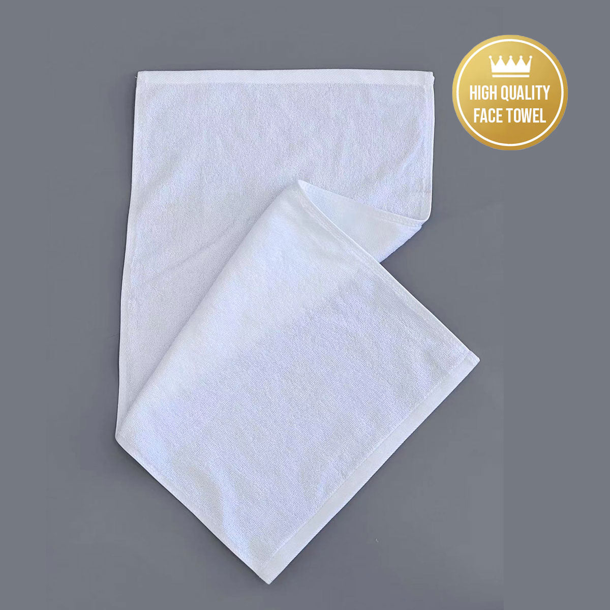 6pcs Absorbent White Cotton Bath Towels for Hotel & Home Use