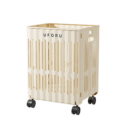 Large Folding Laundry Basket with Wheels Portable Organizer