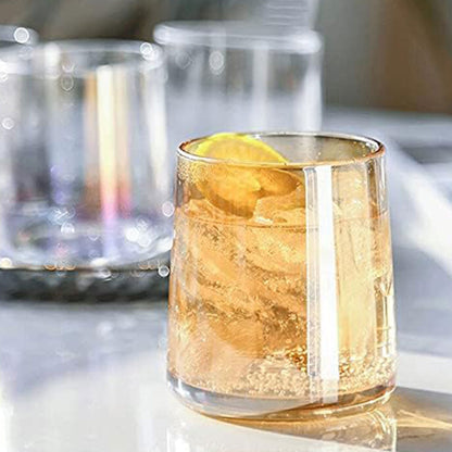 2 Pcs Glass Toothbrush Cups Set for Hotel Bathroom