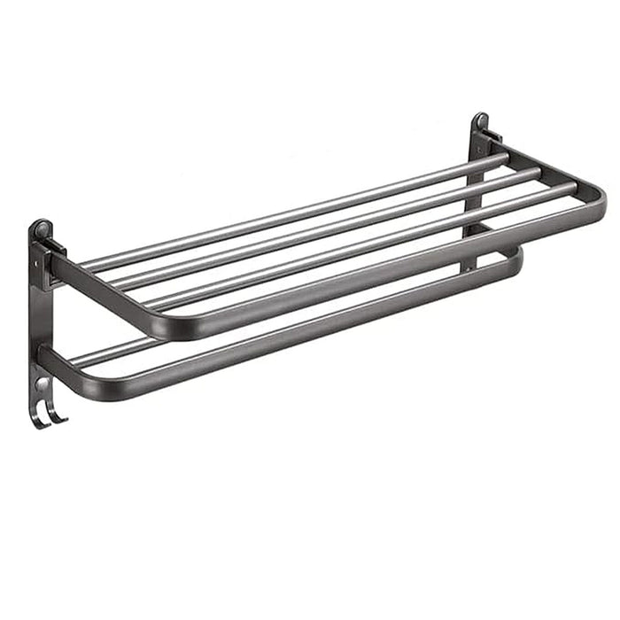 Aluminium Towel Rack with Foldable Top Shelf
