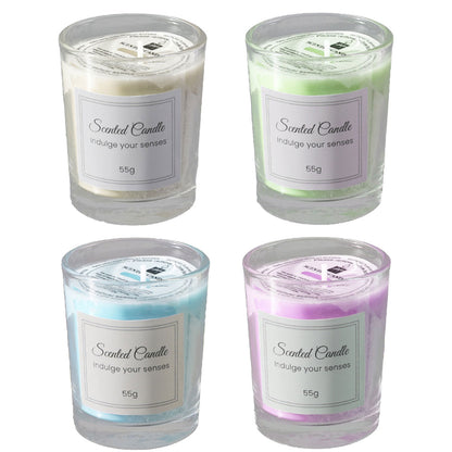 4Pcs Aroma Candles Smokeless Glass Scented Candles Gift Set for Relaxation AU