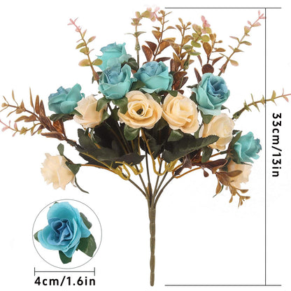 4pcs Artificial Flowers Floral Arrangement for Living Room Decor