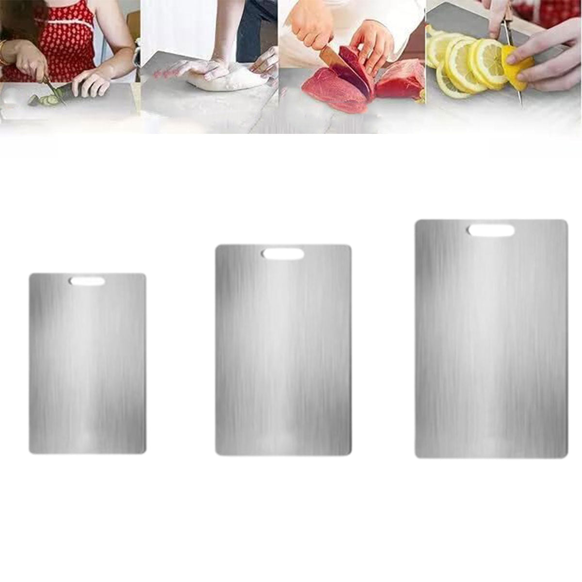 Stainless Steel Cutting Board Kitchen Thickened Double-sided Chopping Boards AU