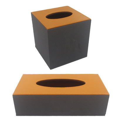Leather Tissue Box Holder for Hotel Room Home Office
