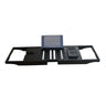 Bathtub Caddy with Folding Mesh Book Stand — Black