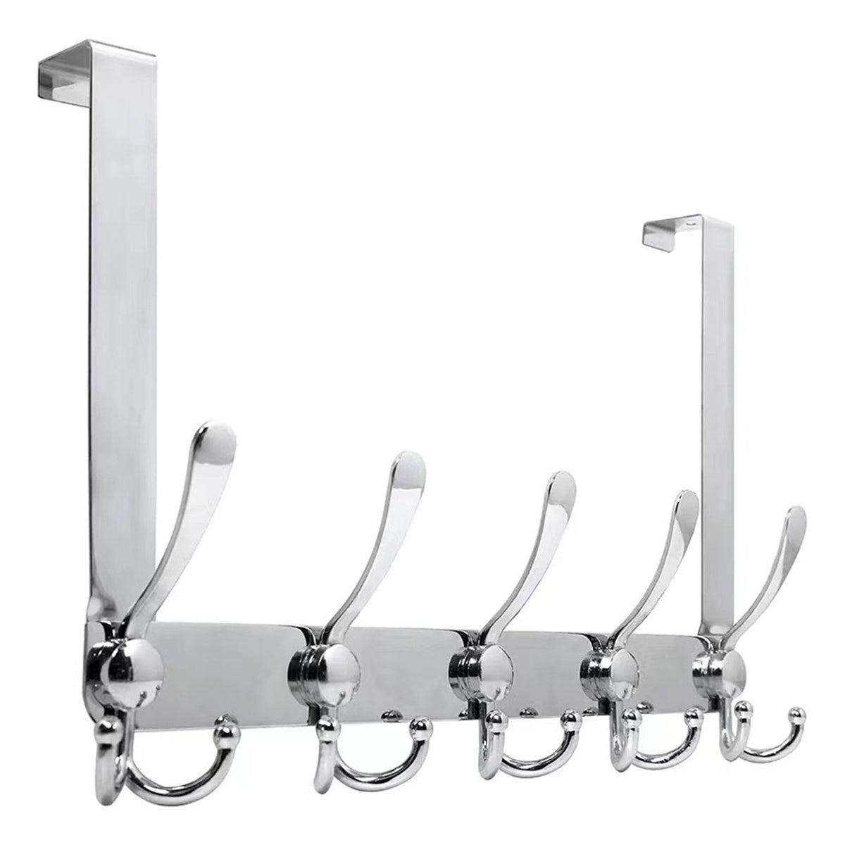 5 Hooks Stainless Steel Door Hook Coat Storage Organizer