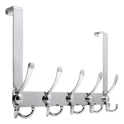 5 Hooks Stainless Steel Door Hook Coat Storage Organizer