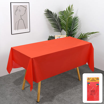 10pcs PEVA Rectangle Tablecloths Solid Colour Waterproof Party Table Covers AU