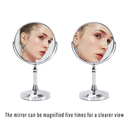 Desktop Vanity Mirror 5x Magnifying 360 Rotating for Makeup