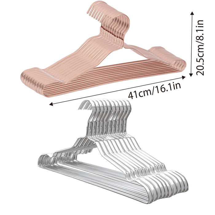 10 Pcs Metal Clothes Hangers with 41cm Width