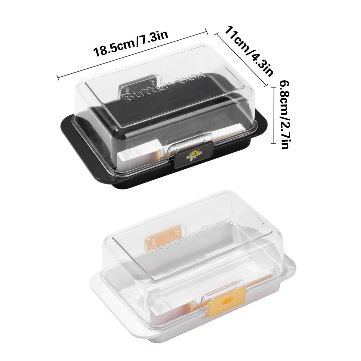 Butter Storage Dish with 10g Grid and Spoon – Product View 3