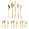 20 or 40 Pcs Cutlery Set with Polished Steel — Gold / 20 Pcs