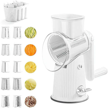 Multifunctional Vegetable Cutter Drum Slicer Kitchen Hand Cranked Grater Tool