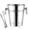 5L Steel Ice Bucket for Wine and Champagne — Luxury silver ear