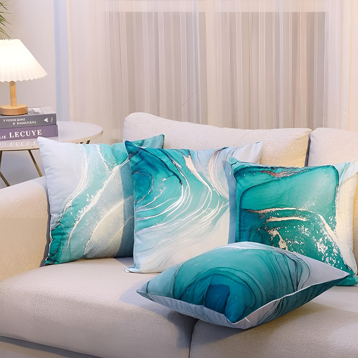 New 4PCS Home Printed Pillow Cases Decorative Cushion Covers Sofa Pillow Covers