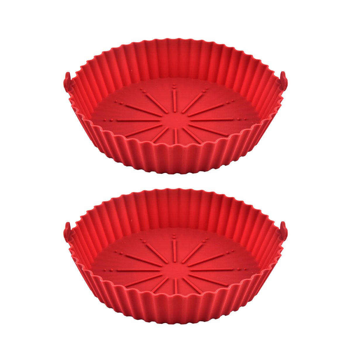 2PCS Silicone Air Fryer Baking Pan Round Household Tray Reusable Non Stick AU