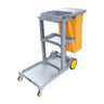 Cleaning Trolley with Hanging Storage Bag — Grey