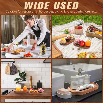 8pcs Wooden Cake Tray Home Serving Tray for Treats Snacks and Desserts Use AU