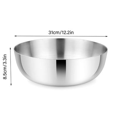 Stainless Steel Kitchen Kneading Bowl Durable Household Baking Cooking Basin
