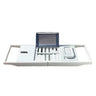 Bathtub Caddy with Folding Mesh Book Stand — White