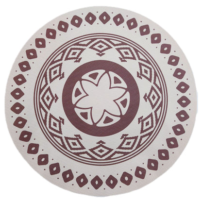 4PCS Bohemian Placemats Round Printed Heat Resistant Easy Clean Dining Mats