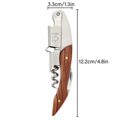 4-in-1 Wine Opener Set Corkscrew Foil Cutter Bottle Stopper Kit