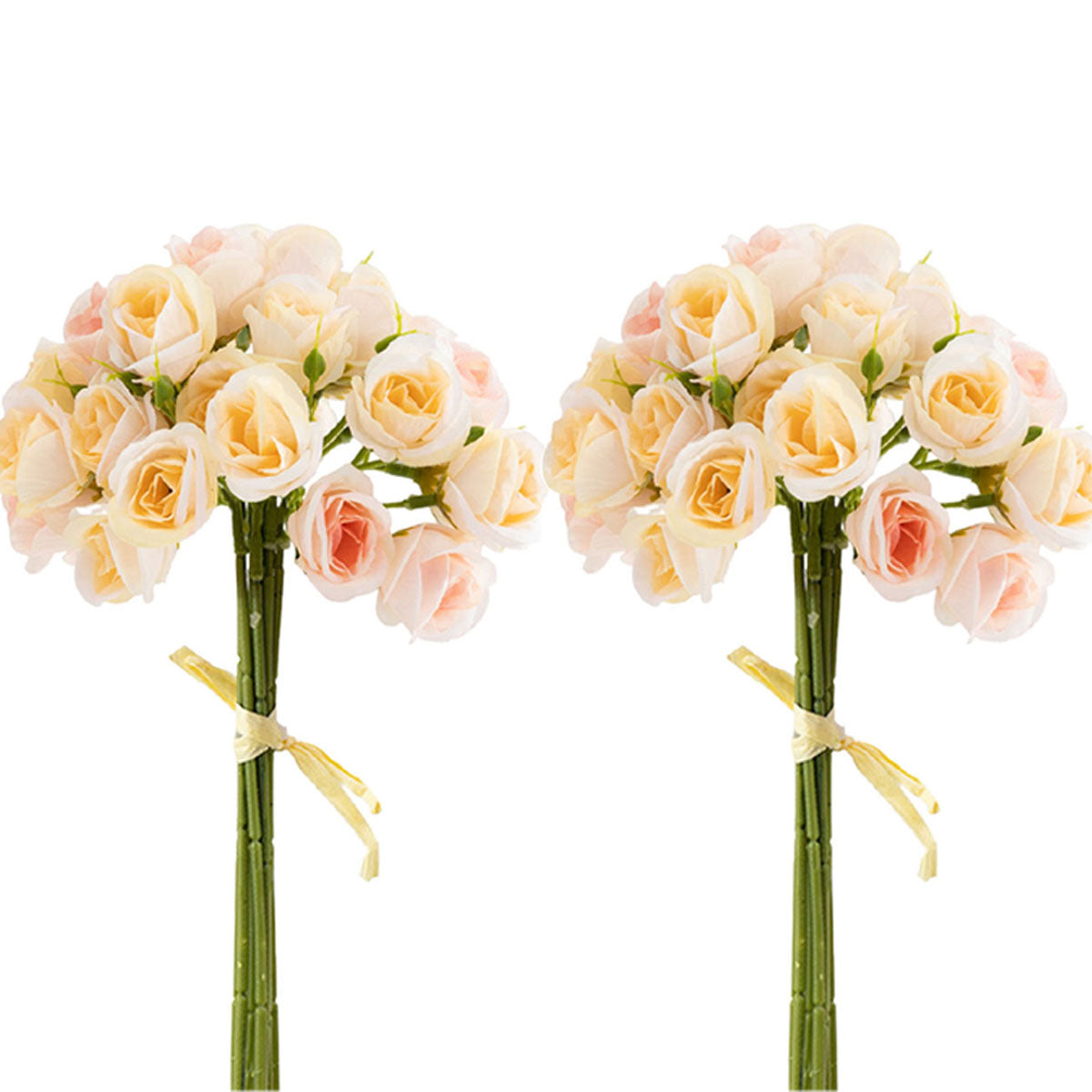 2pcs Artificial Rose Bouquet Valentine's Day Gift Fake Flowers Wedding Decor