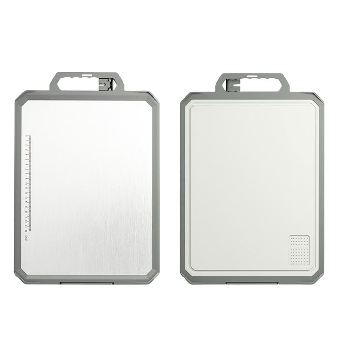 Double Sided Steel Cutting Board with Thawing