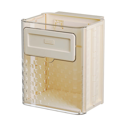 Wall Mounted Folding Wastebasket Space Saving for Kitchen Bathroom Household Use