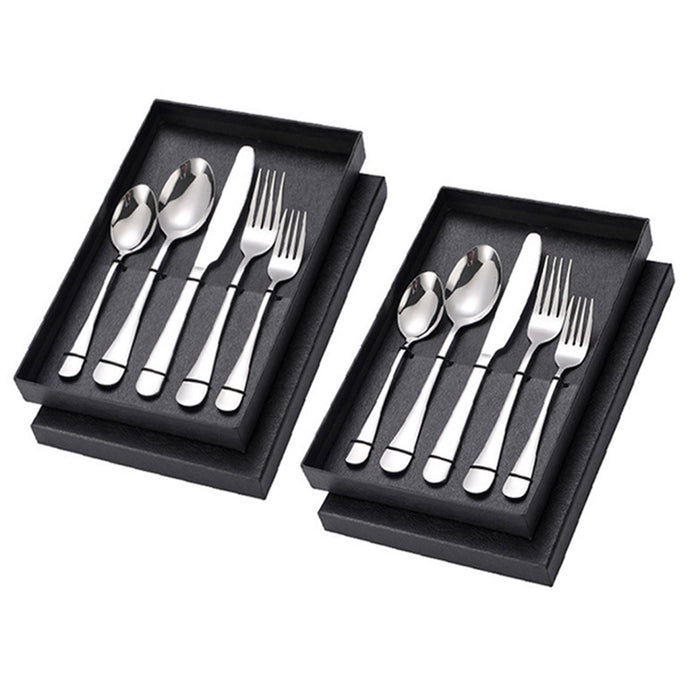 10 Pcs Table Cutlery with Polished Steel