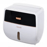 Toilet Roll Holder with Top Storage Shelf — Black
