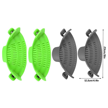Water Filter Clip 2pcs Wide Mouth Strainer Drain Holder for Pot Vegetable Fruit