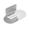 Stainless Steel Soap Dish with Drainage Slots — Adhesive Mount