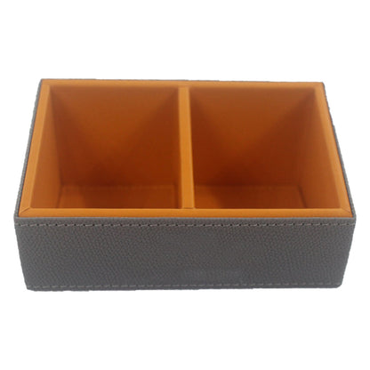 Beveled Double Compartment Tea Caddy Hotel Organizer