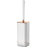 Silicone Toilet Brush with Wall Mount Holder — White